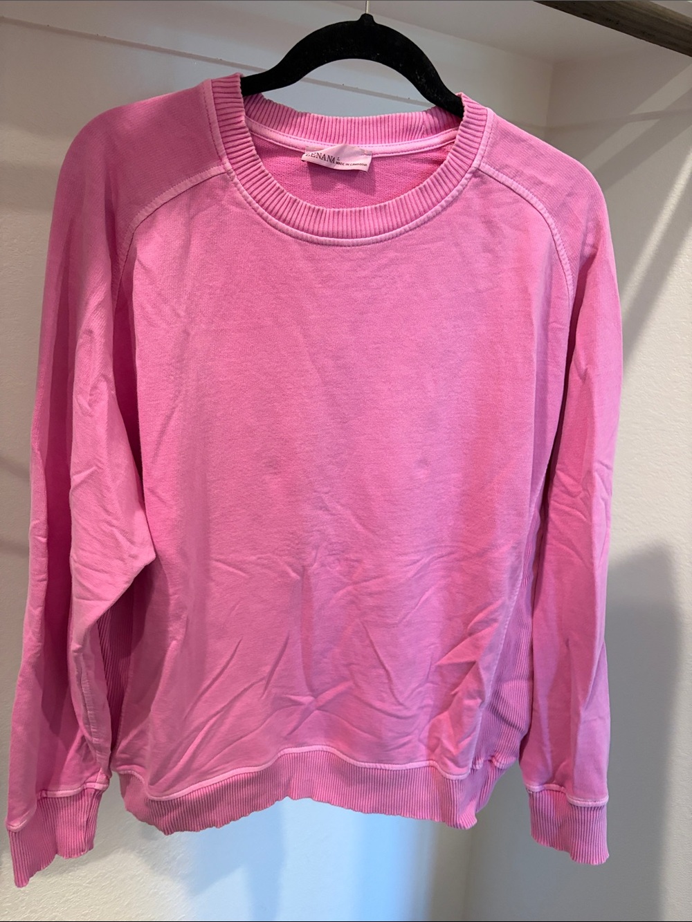 Zenana Outfitters Pink Crewneck Sweatshirt 100% cotton